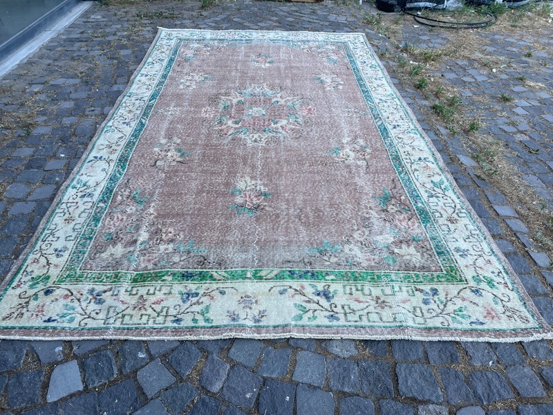 Turkish Vintage Rug, Handmade Wool Rug, Bohemian Large Rug, 6,2 x 10, ft gallery