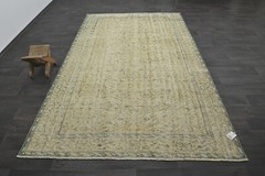 Oushak Turkish Vintage Rug 6×10 Kilim Rug Anatolian Handmade Boho Decor YELLOW