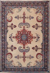 Antique Traditional Area Rug 5×7 Ft Hand-Knotted Medallion Bedroom Wool Carpet