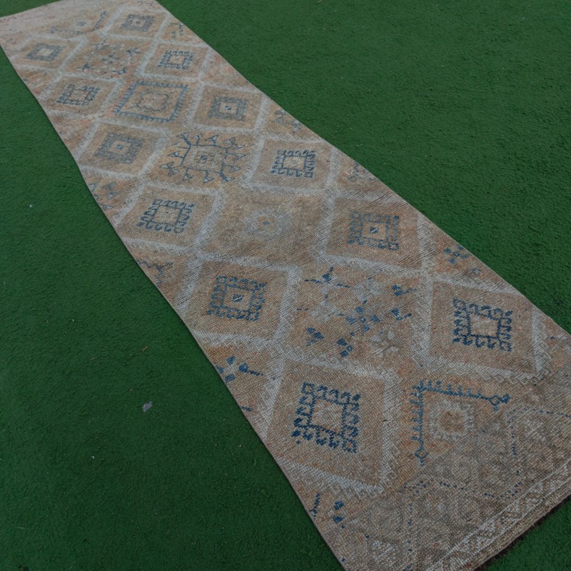 3x11 Turkish kitchen rug 2.79 x 10.73 ft Vintage Handmade 85 x 327 cm Runner Rug gallery