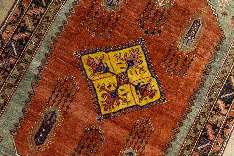 Earth Tone Living Room Rug 6.1x9.6 ft – Vintage Turkish Tribal Hand-Knotted Wool gallery