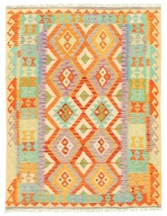 Vintage Hand Woven Area Rug 4’10” x 6’2″ Traditional Wool Oriental Carpet