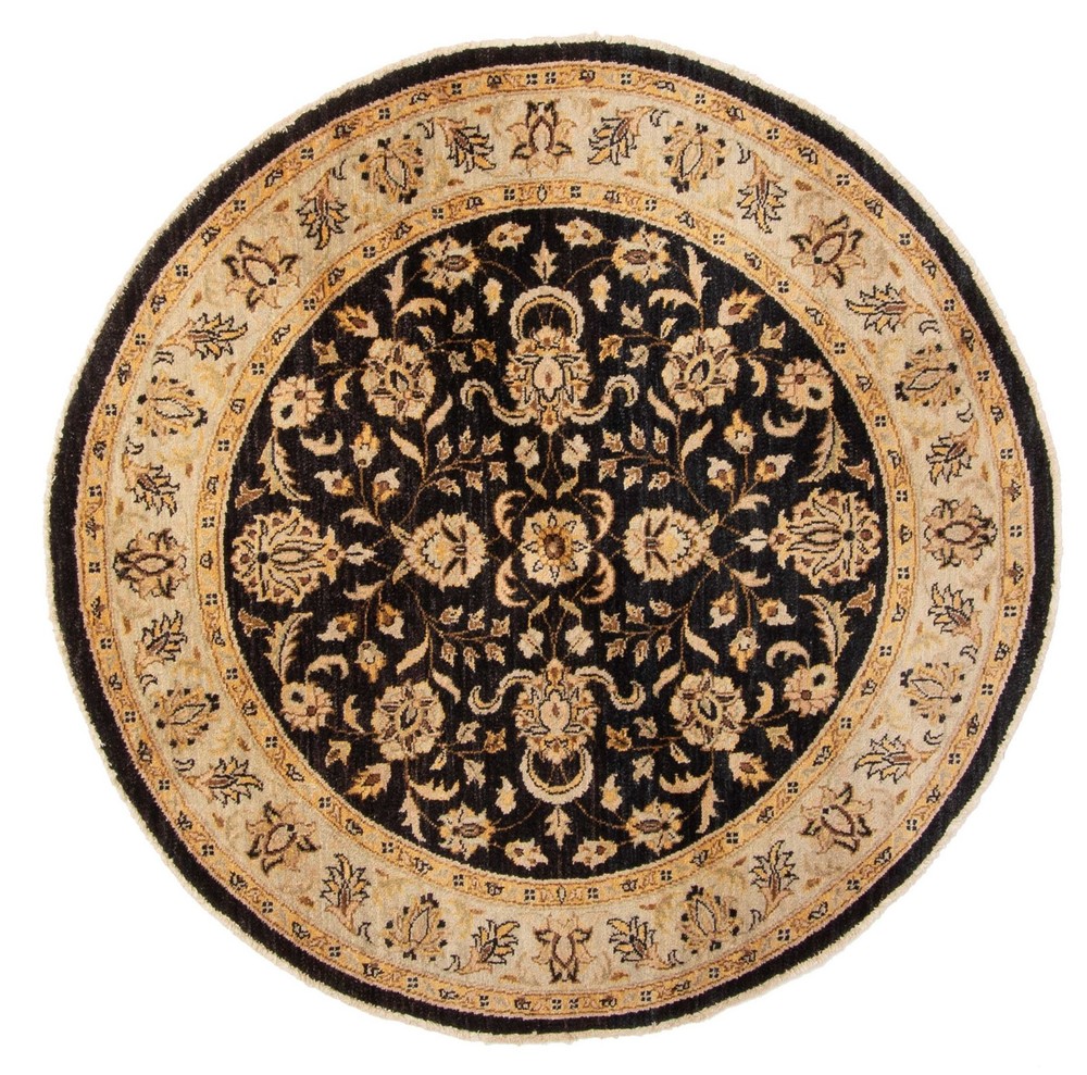 Vintage Traditional Hand-Knotted Area Rug 5'7" x 5'8" Oriental Wool Carpet
