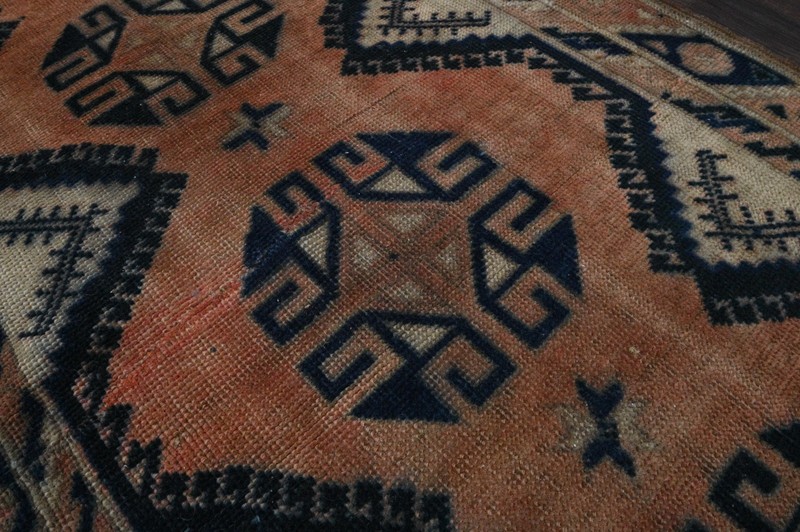 Oushak Turkish Vintage Rug 3x7 Kilim Rug Anatolian Handmade Boho Decor BROWN gallery