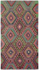 Vintage Hand Woven Area Rug 5’10” x 10’8″ Traditional Wool Oriental Carpet