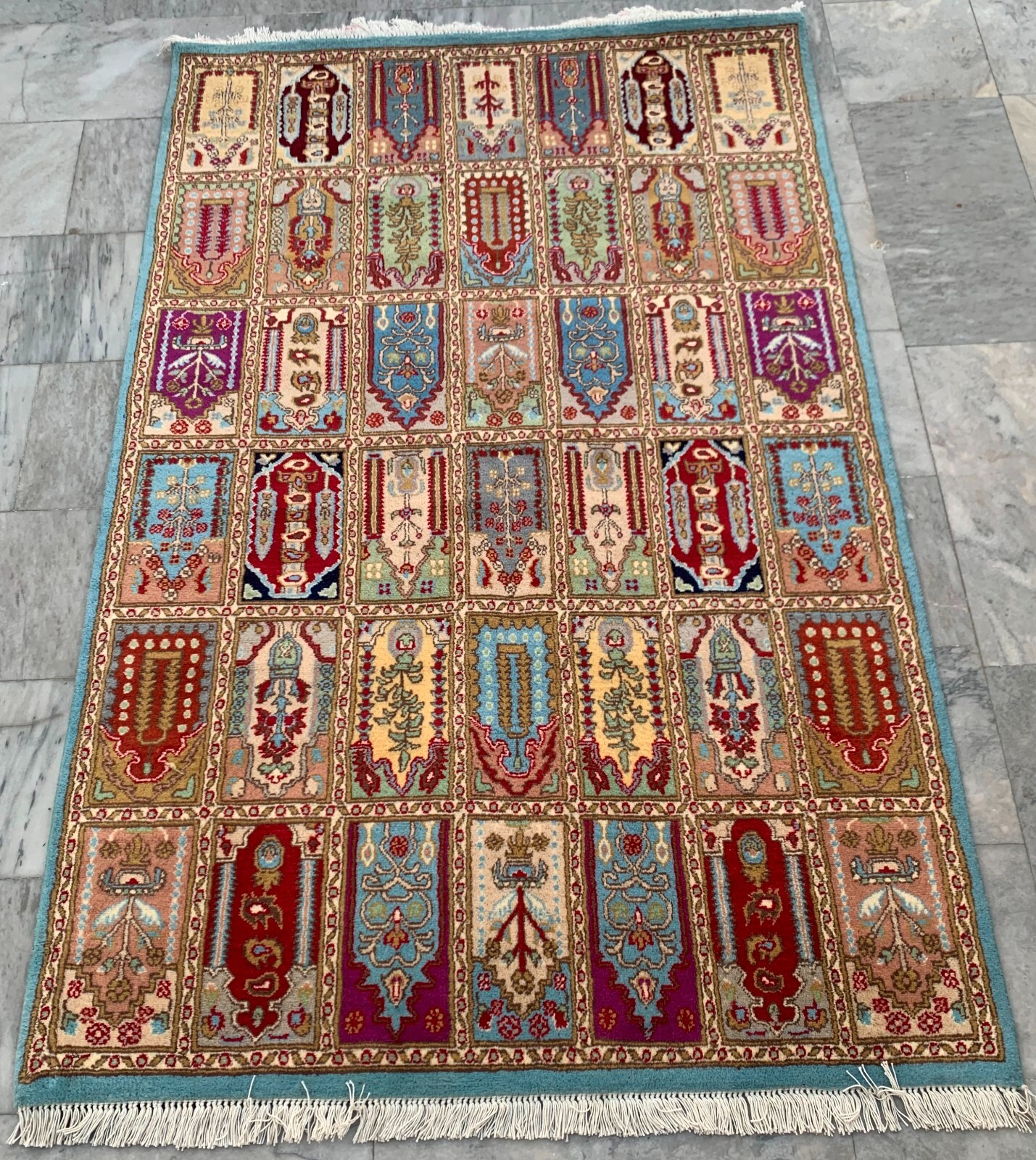High quality Handmade Afghan Compartment Rug Wool Area Rug 4x6 ft Free Ship gallery