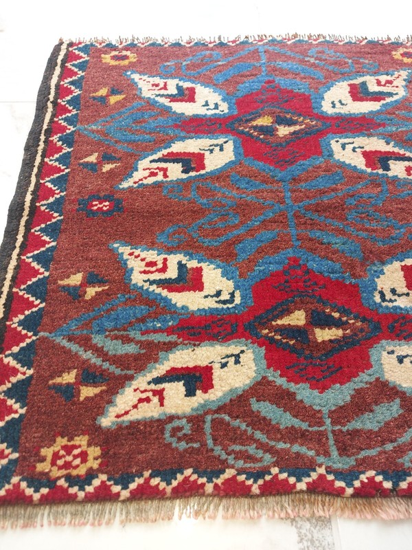 Antique Square Rare Motif Carpet Rug Mysterious Flower Rug, Handmade Decor Rug gallery