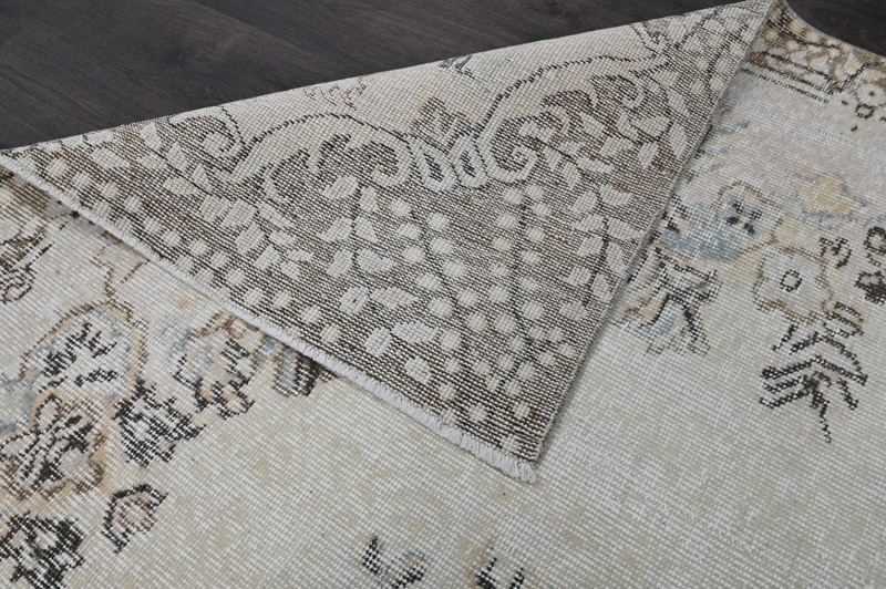 Oushak Turkish Vintage Rug 6x9 Kilim Rug Anatolian Handmade Boho Decor BEIGE gallery