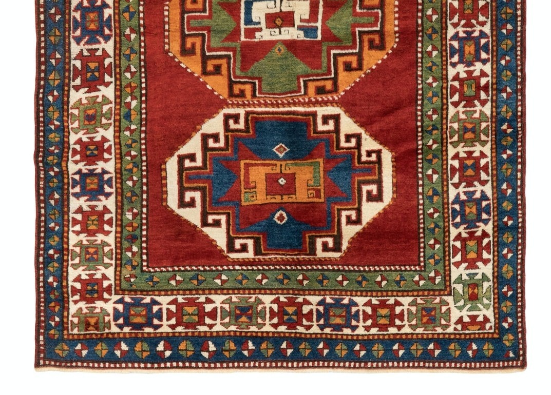 5x6.6 Ft Antique Kazak Rug, South Caucasus, Ca 1890 Excellent Original Condition gallery