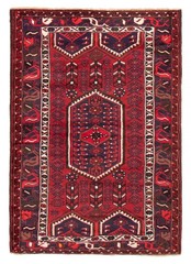 Vintage Hand-Knotted Area Rug 4’2″ x 6’1″ Traditional Oriental Wool Carpet