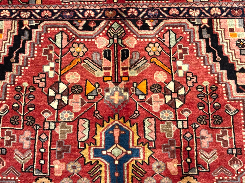 Vintage Nahavand Tribal Hand Knotted Wool Area Rug 5x7 Rust Oriental Geometric gallery