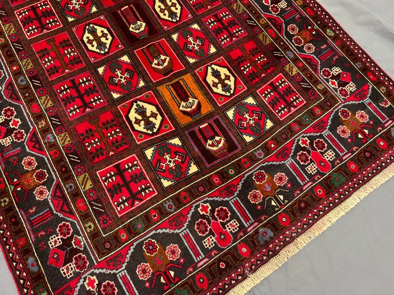4x6 ft Vintage Afghan Garden Panel Hand Knotted Wool Area Rug gallery