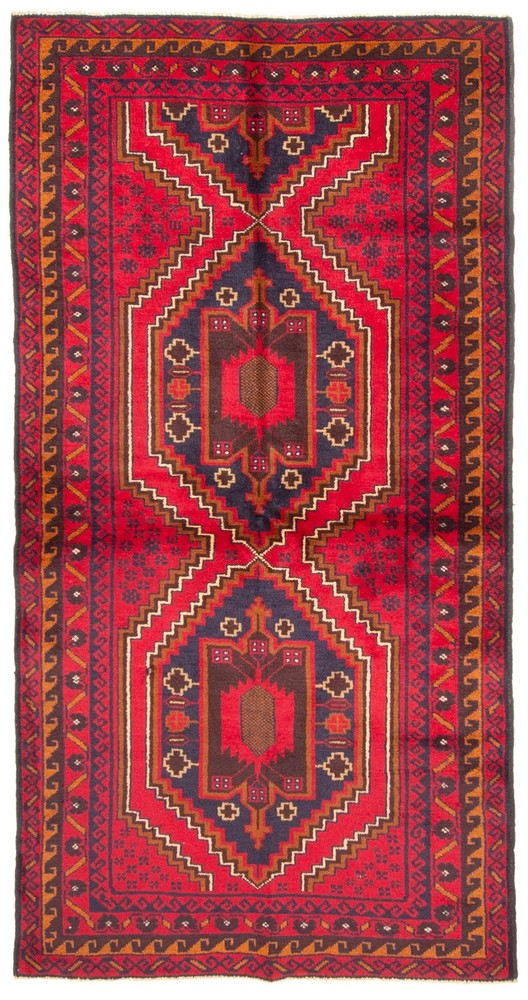 Vintage Traditional Hand-Knotted Area Rug 3'3" x 6'5" Oriental Wool Carpet