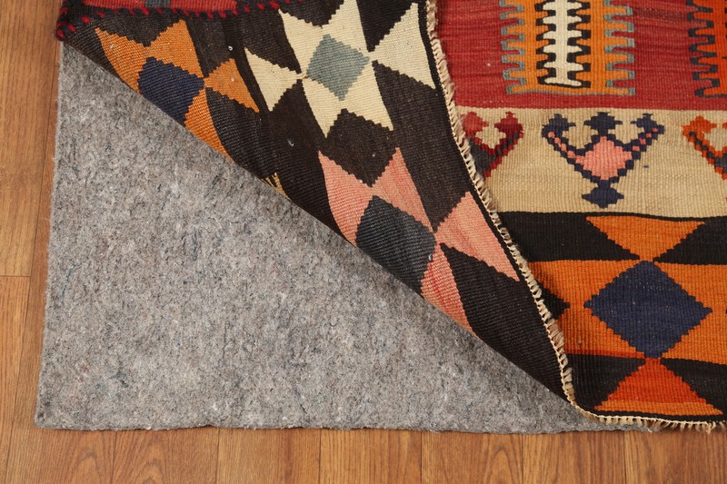 Vegetable Dye Kilim Flat-weave 19 ft Long Runner Rug Wool Reversible Carpet 4x19 gallery