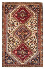 Vintage 3’1″ x 4’9″ Traditional Hand Knotted Vegetable Dye Wool Area Rug