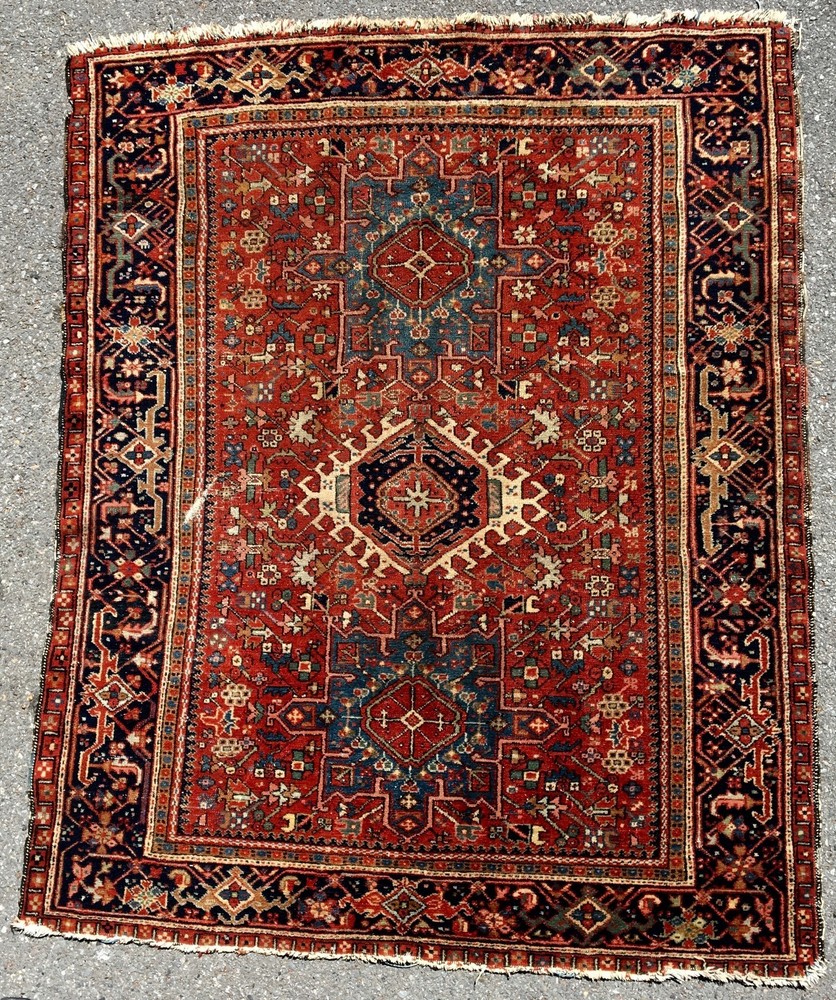 Antique Karaja Hand Made Exquisite Rug 6' 1/4" x 4' 3/4" Early 1900's