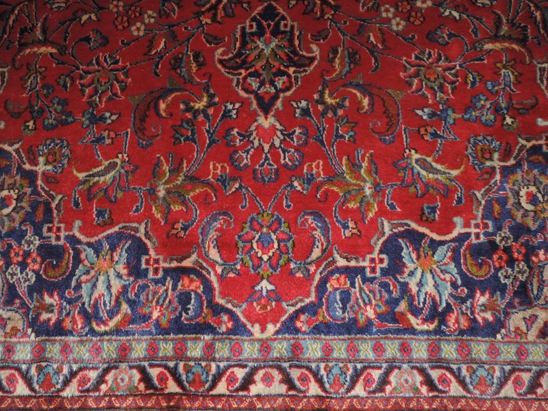 10x13ft. Vintage Sarouk Medallion Wool Room Size Rug gallery