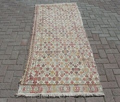 Kilim Rug Runner, Entryway Kilim Rug, Runner Rugs, 35″ x 93″, Bohemian Carpet