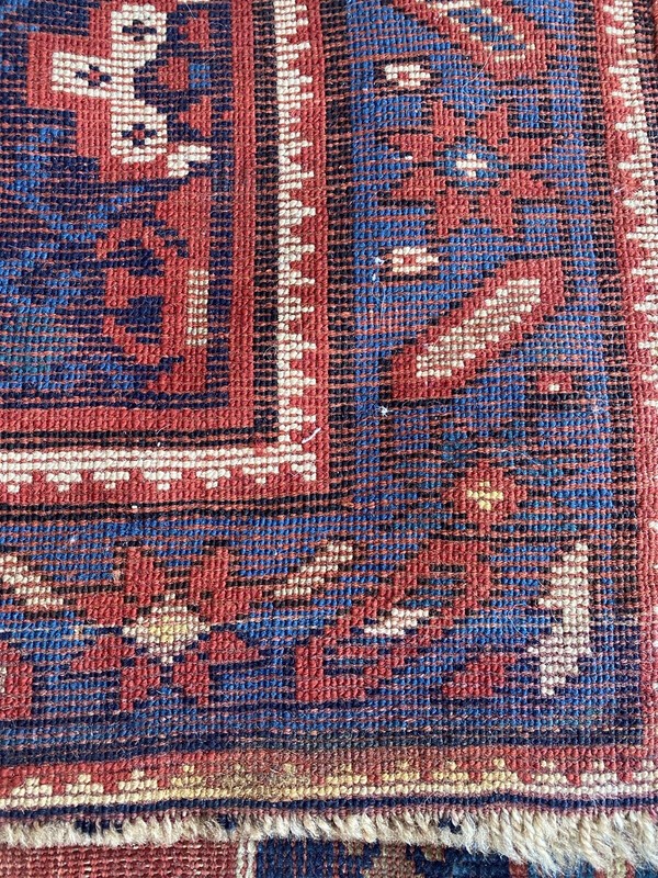 Antique 4 x 10 Caucasian Kazak Armenian Rug Dated 1888 Nat. Dyes Some Distress gallery