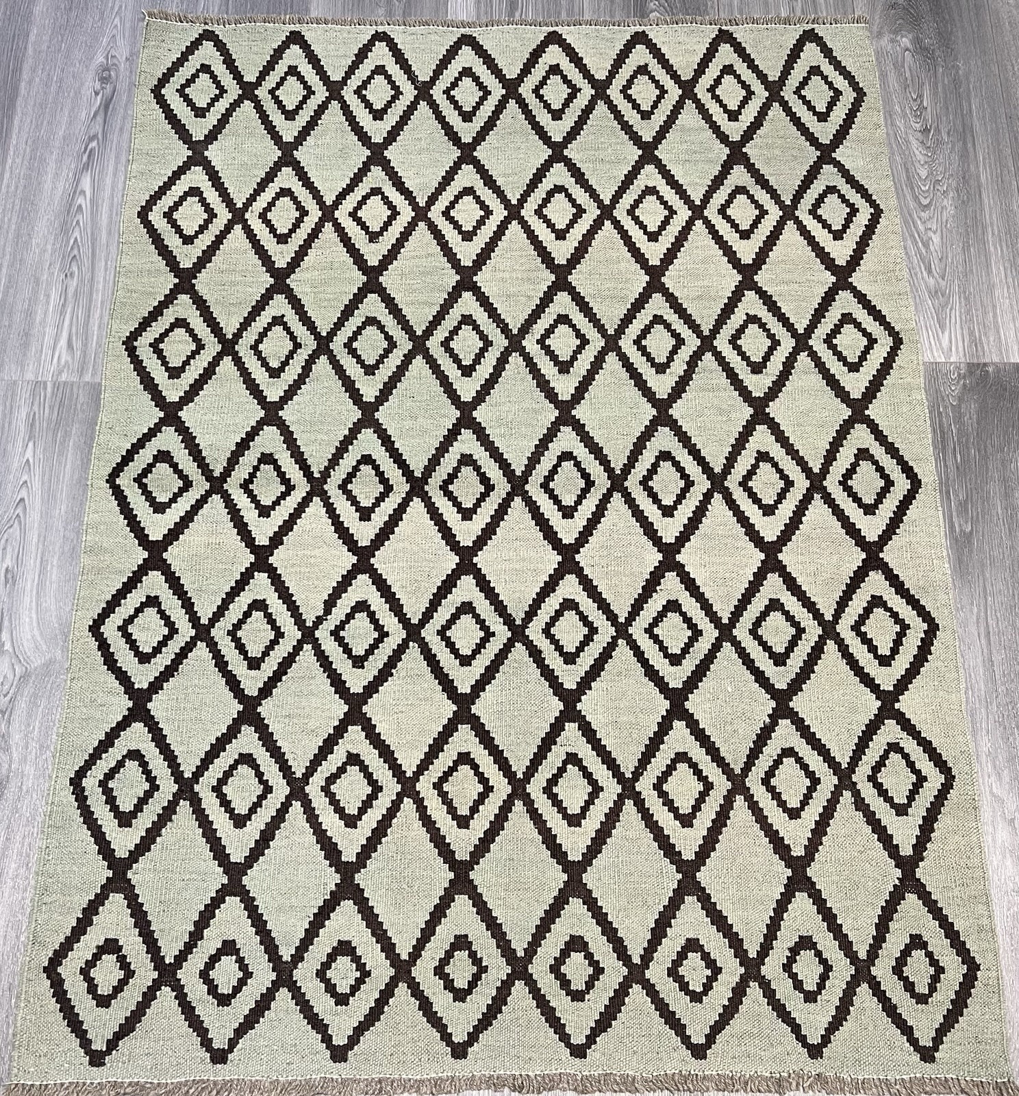 Vintage Kilim Traditional Hand Made Oriental Wool Kilim 5ftx3.2ft 142cmx105cm gallery