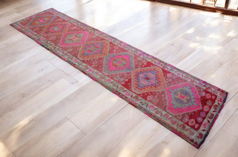 Turkish Runner Rug, HandMade Rug, Tribal Wool Rug, Ethnic Runner Rug 3 x 11 ft gallery