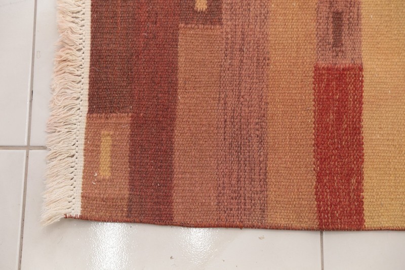 Hanging rug,Organic wool rug,Fringed rug,Turkish area rug,3.4 x 5.6 ft,RK 12637 gallery