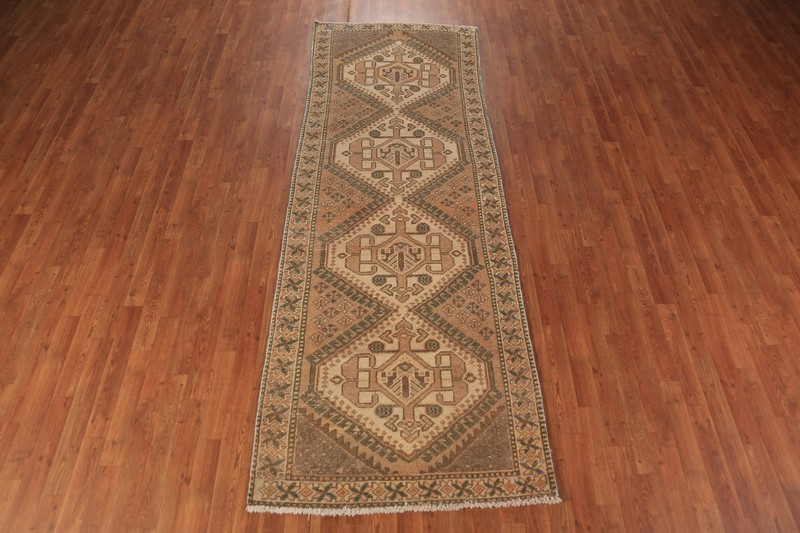 Traditional Geometric Vintage 10 ft Runner Rug Hand-knotted Wool 3x10 Hallway gallery