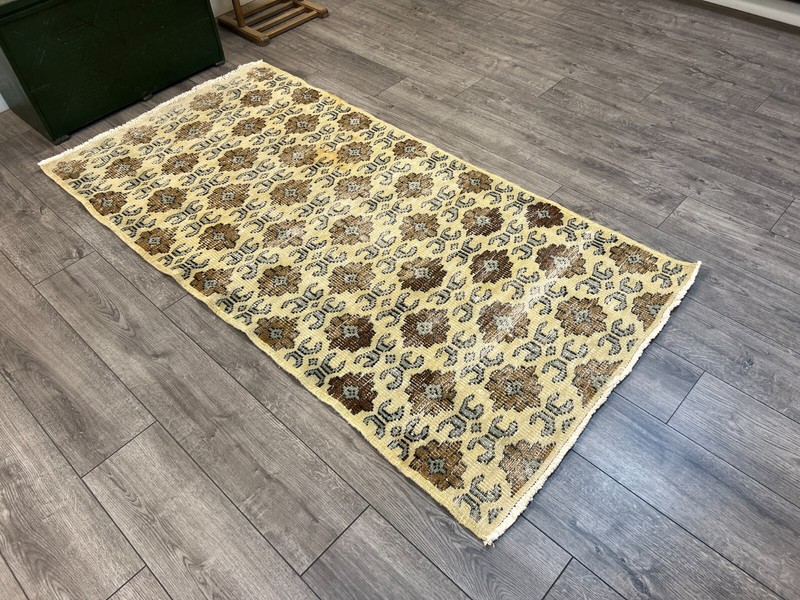 Vintage Rug, 3.3 x 6.6 ft, Turkish Rug, Beige Rug, Oriental Rug, Oushak Rug gallery
