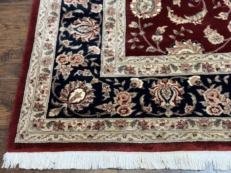 Maroon Oriental Rug 8x10 Floral Pak Per'sian Wool Silk Highlights Traditional gallery