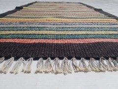 Vintage Traditional Handmade Anatolian Striped Wool Multicolor Kilim 4.3×2.2ft