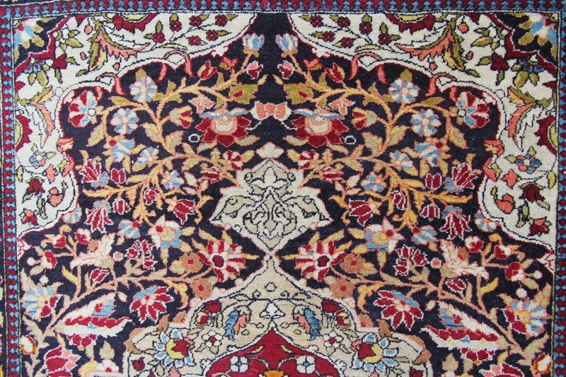 4x5 Fine Quality Antique Handmade Traditional Area Rug Black 107cm x 153cm gallery