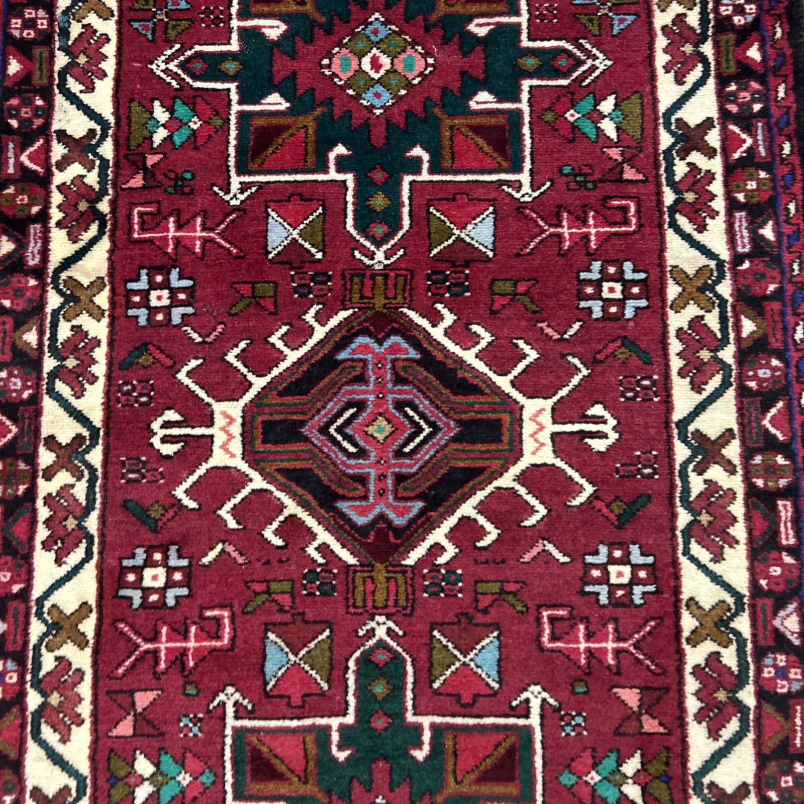 HANDMADE HERIZE RUNNER 100% WOOL per/ira Geometric Runner Rug 2’8 x 10’8” gallery