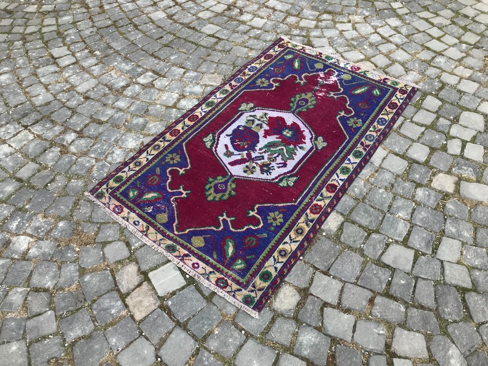 Turkish Antique rug Bohemian Area rug Oushak rug Vintage Rug Handmade Wool rug