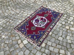 Turkish Antique rug Bohemian Area rug Oushak rug Vintage Rug Handmade Wool rug