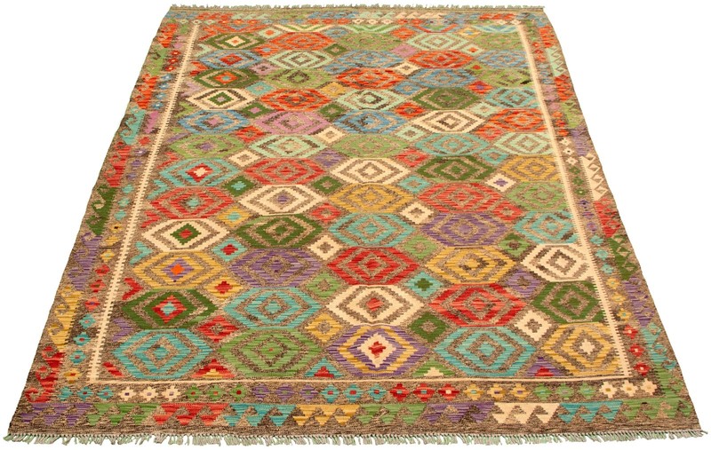 Vintage Hand Woven Area Rug 7'0" x 10'6" Traditional Wool Oriental Carpet gallery
