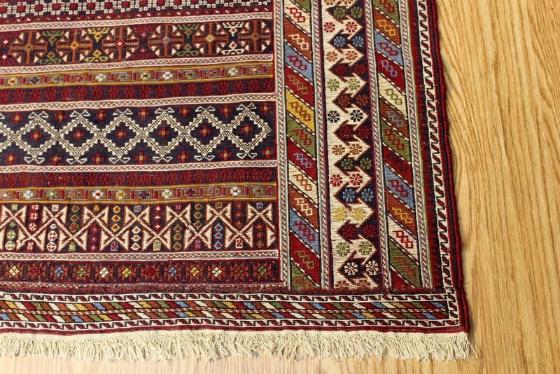 4x6 SUMAK KILIM Tribal Wool Rug Handmade Hand Woven Oriental Rug #46 gallery