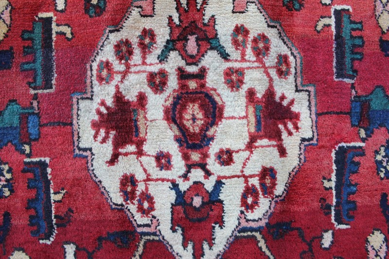 Vintage Hand Made Traditional Oriental Wool Black Long Corridor Carpet 366x166cm gallery