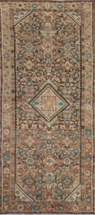 Geometric Wool Handmade Runner Rug 3×9 Light Rust Traditional Vintage Carpet