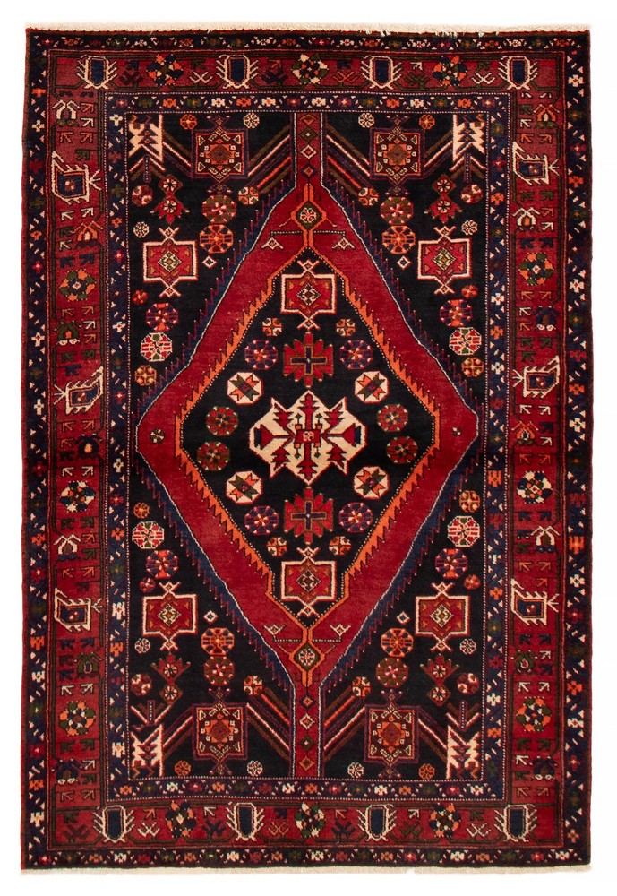 Traditional Vintage Hand-Knotted Area Rug 4'6" x 6'9" Oriental Wool Carpet