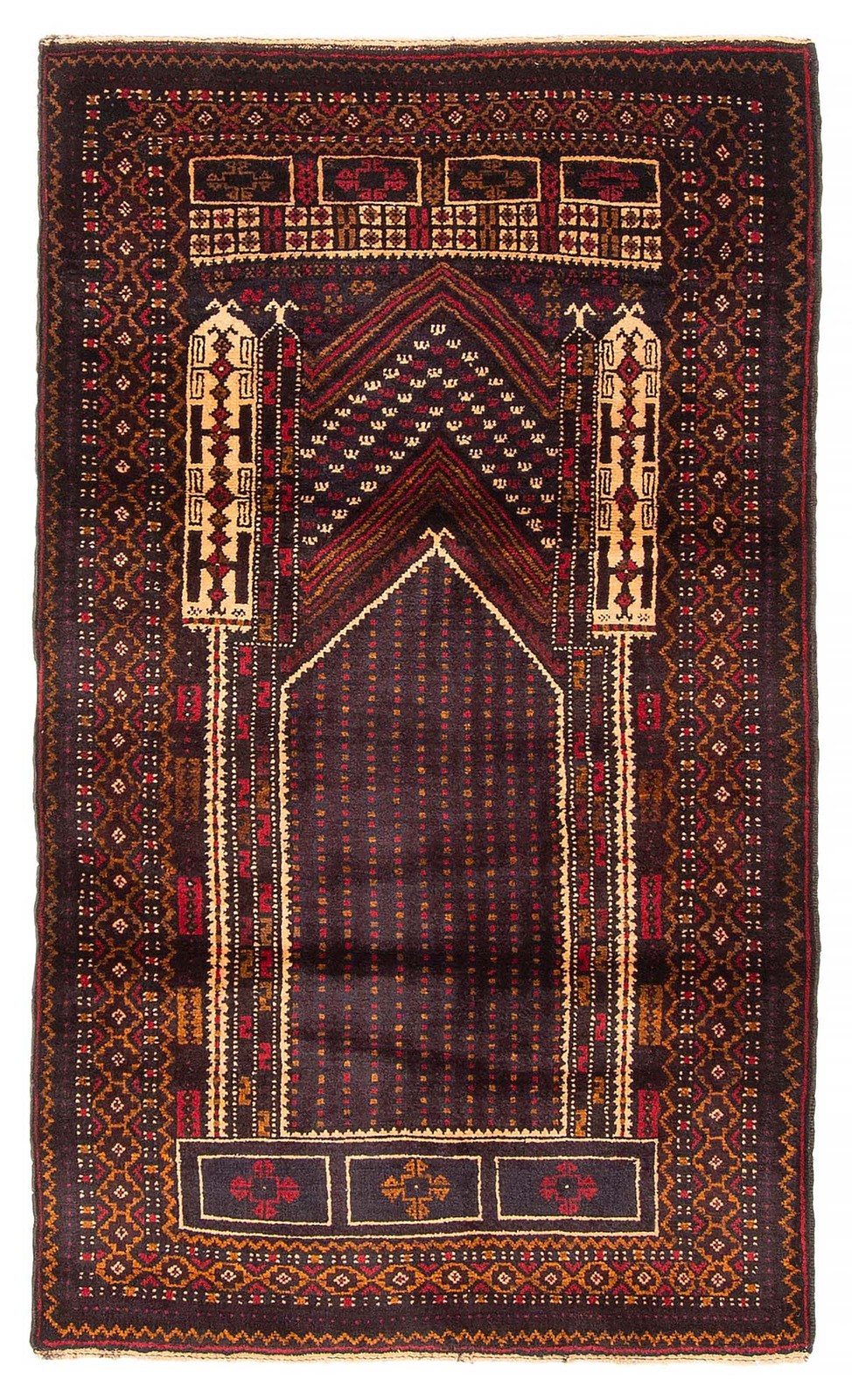 Vintage 2'10" x 5'2" Traditional Hand Knotted Vegetable Dye Wool Area Rug gallery