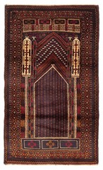 Vintage 2’10” x 5’2″ Traditional Hand Knotted Vegetable Dye Wool Area Rug