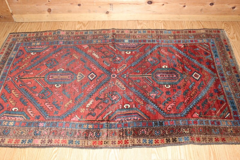 4X6 ft. ANTIQUE KURDISH Caucasian Kazak Design matches Heriz, Sarouk Lilihan rug gallery