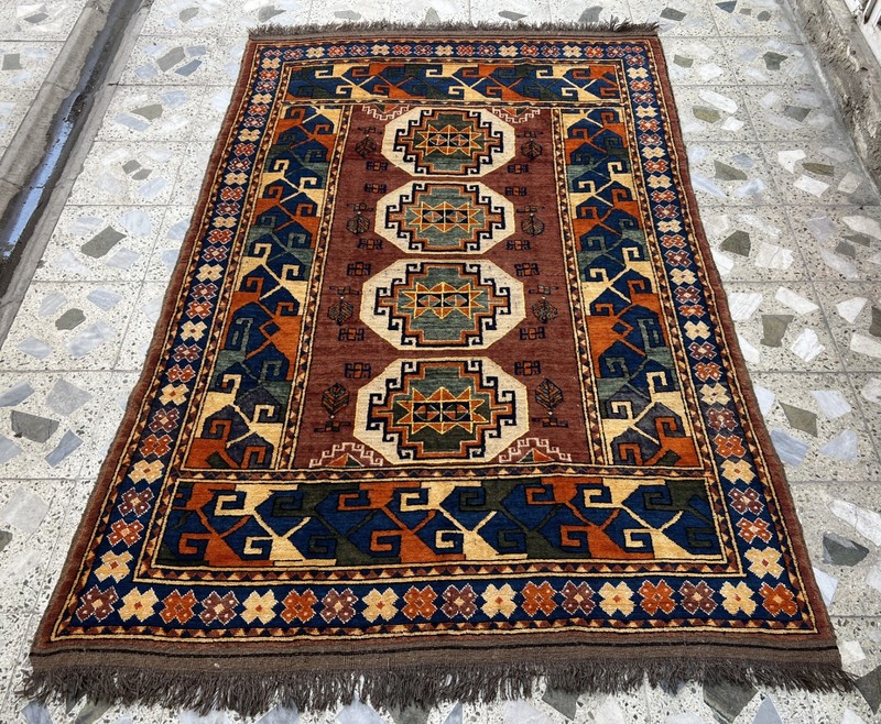 7.5 X 5 COLLECTORS' ITEM Antique Super Fine Quality Natural Vegetable Dye Kazak gallery