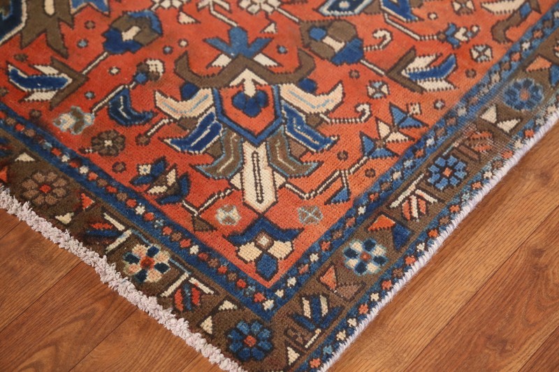 Vintage Over-Dyed Orange Wool Hand-knotted Tebriz Traditional Rug 4x6 Carpet gallery