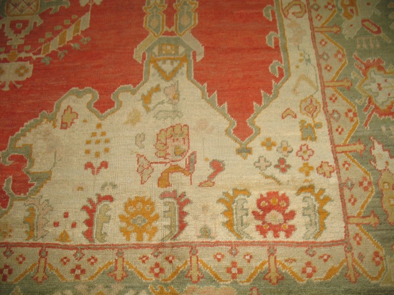 Antique Unbelievable Turkish Oushak Ushak Rug Size 12'10''x17'1'' gallery