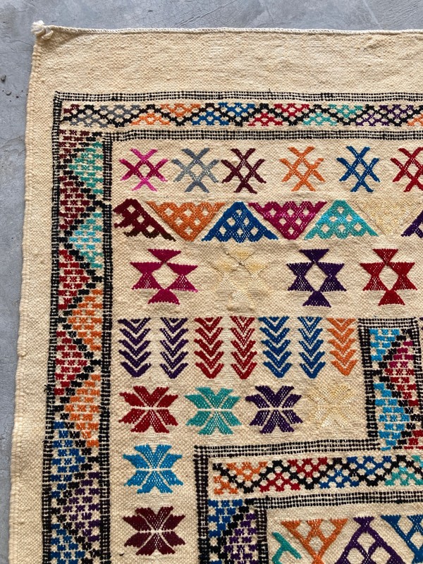 Vintage Traditional Handcraft Moroccan Kilim Rug for Home Décor 146x95 cm gallery
