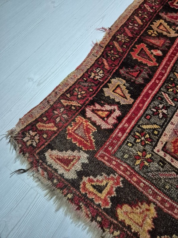 Antique Anatolian Wool Textile Fragment, Handwoven Tribal Collector Piece gallery