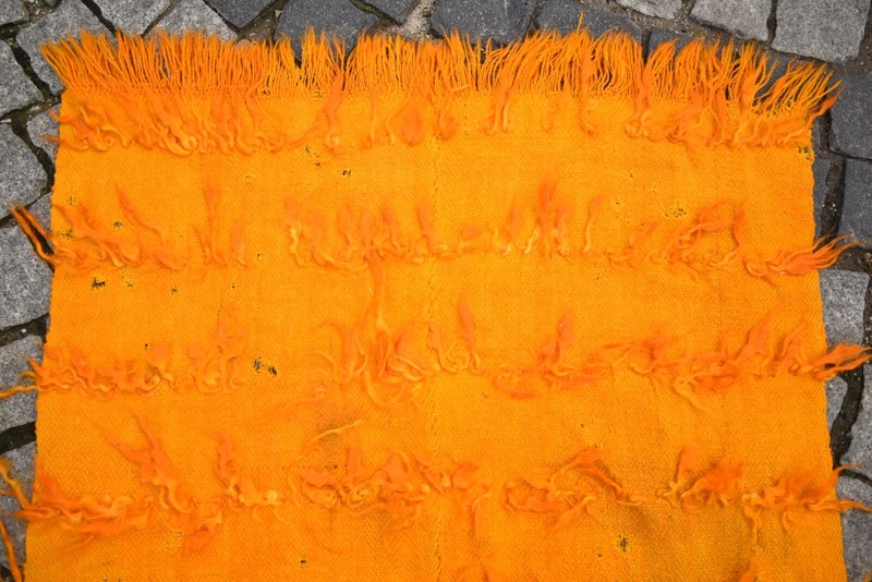 Antique Konia Tulu Rug 33'' x 43'' Collector Item Anatolian Damaged Tulu Rug gallery