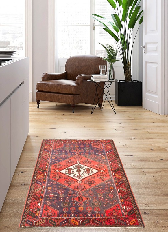 Traditional Vintage Hand-Knotted Area Rug 4'3" x 6'9" Oriental Wool Carpet gallery