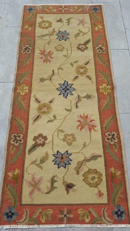 Antique Long Scandinavian Rug Handmade Kilim Carpet Rug Tropical Gargen Rug Xo gallery